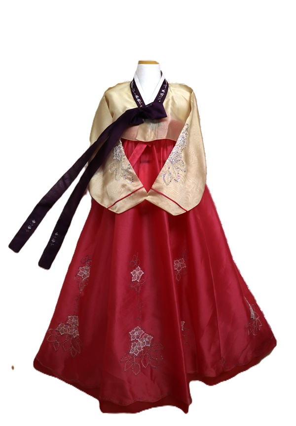 k212 여성한복(손자수 실크)/여성77/키153-158/사놀까