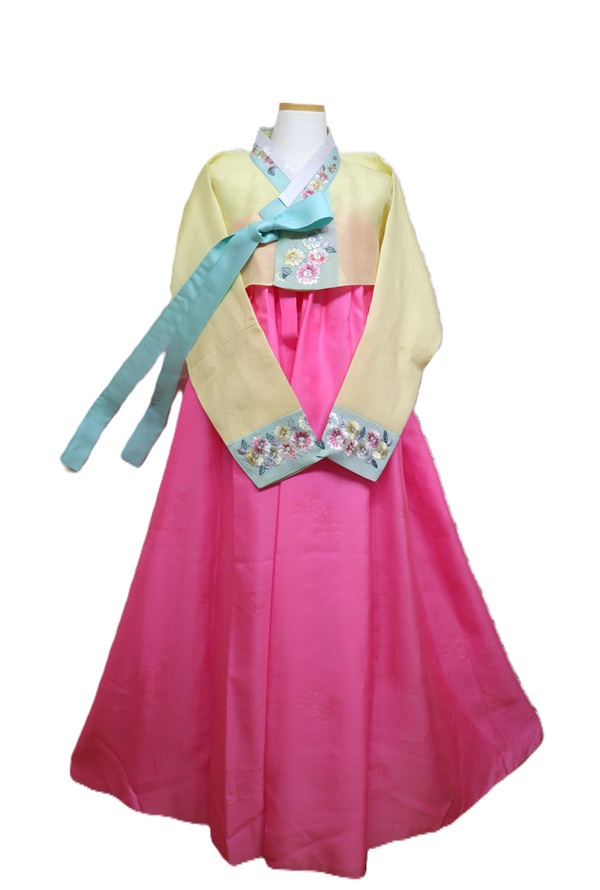 k217 여성한복(본견 자수)/여55-66/키158-162/사놀까