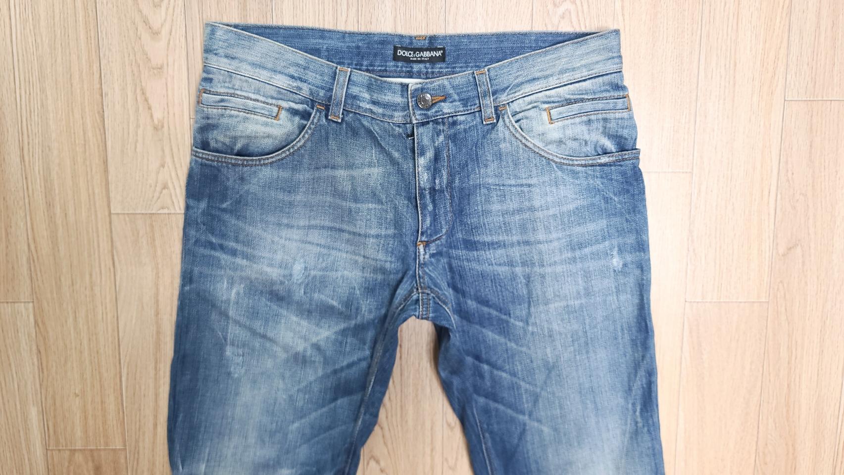 정품 돌체앤가바나 엔틱플레이트 청바지 48 50