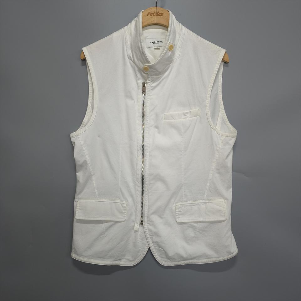 솔리드옴므(SOLID HOMME) 집업 베스트 화이트 100