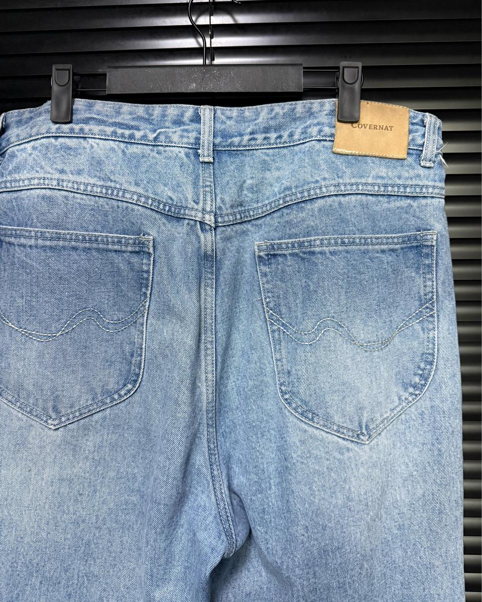 커버낫 레귤러핏 연청 데님 워싱 워크 팬츠 XL 35 36 빅사이즈 큰옷