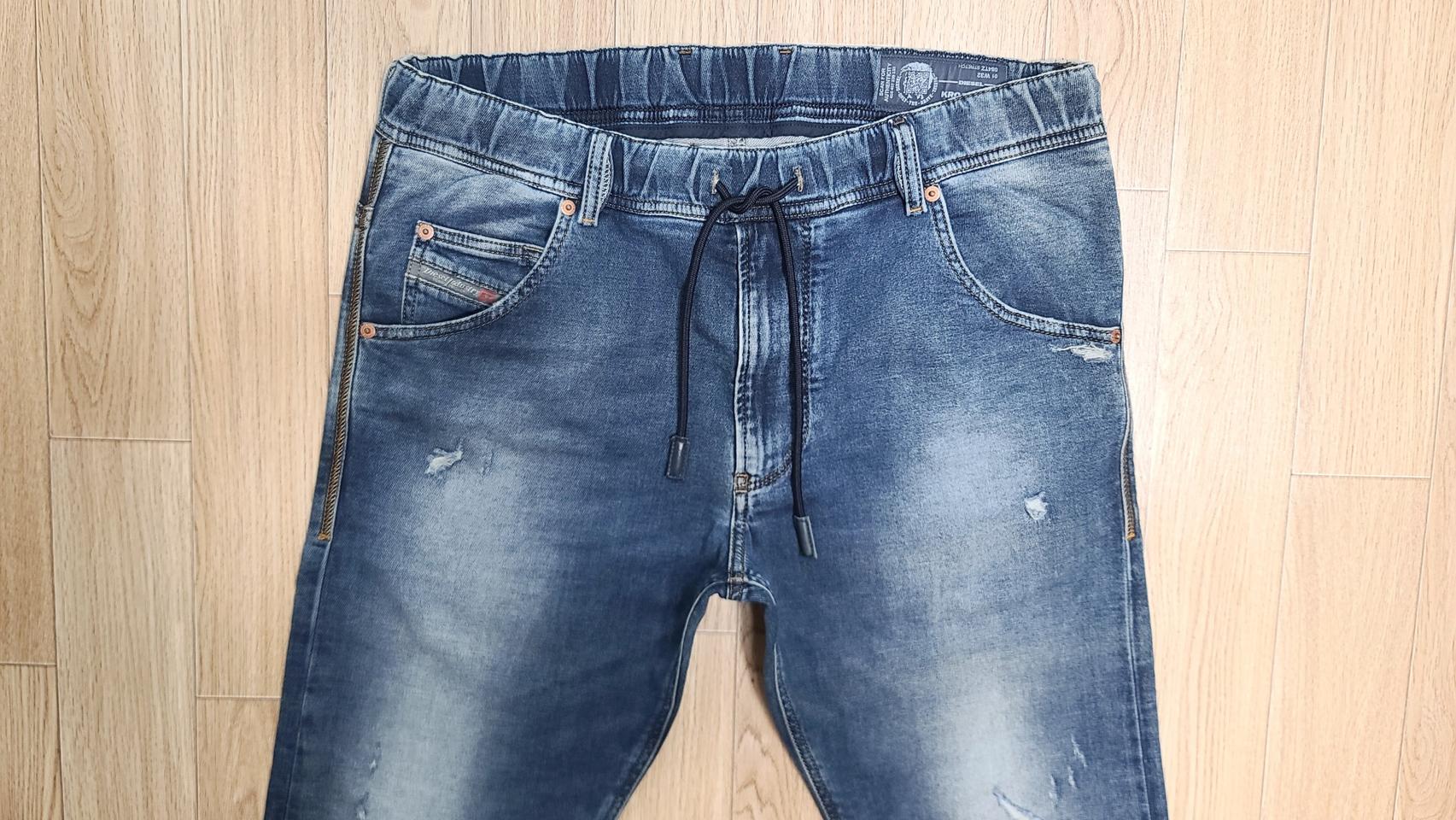 정품 디젤 크룰리 스웨트 팬츠 조그진 청바지 33~35