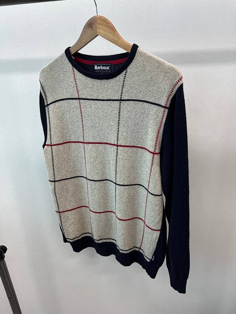 100) 바버 체크 울니트