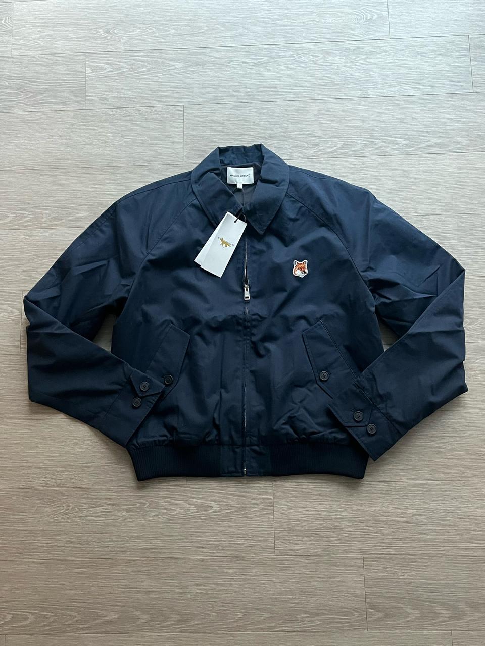 (새상품) 메종키츠네 헤링턴 블루종 자켓