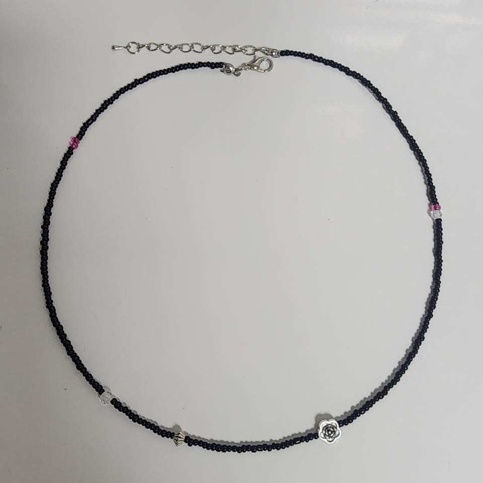 여자 장미 실버 목걸이