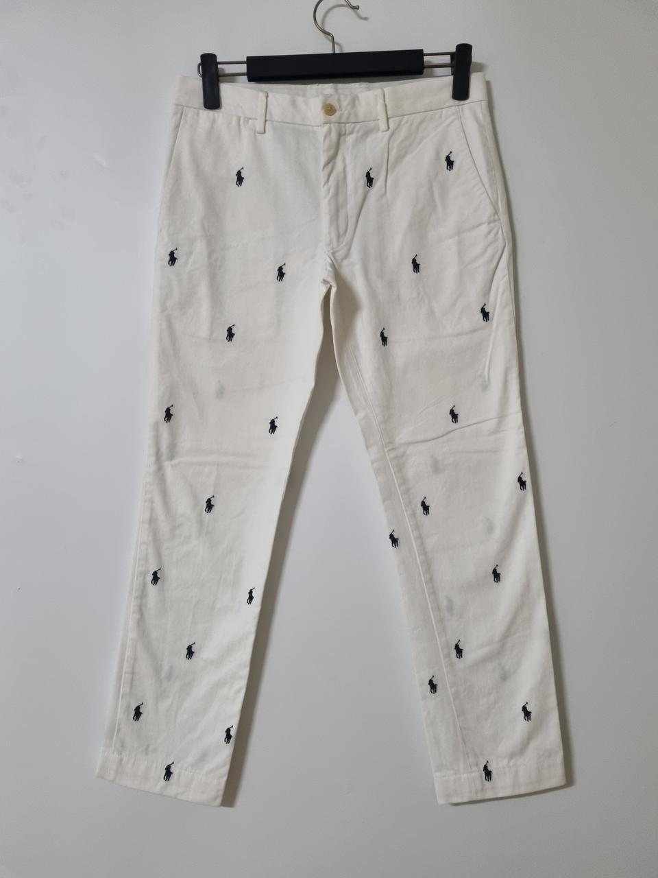 32)폴로랄프로렌 자수패턴 슬림핏 스판바지 치노팬츠