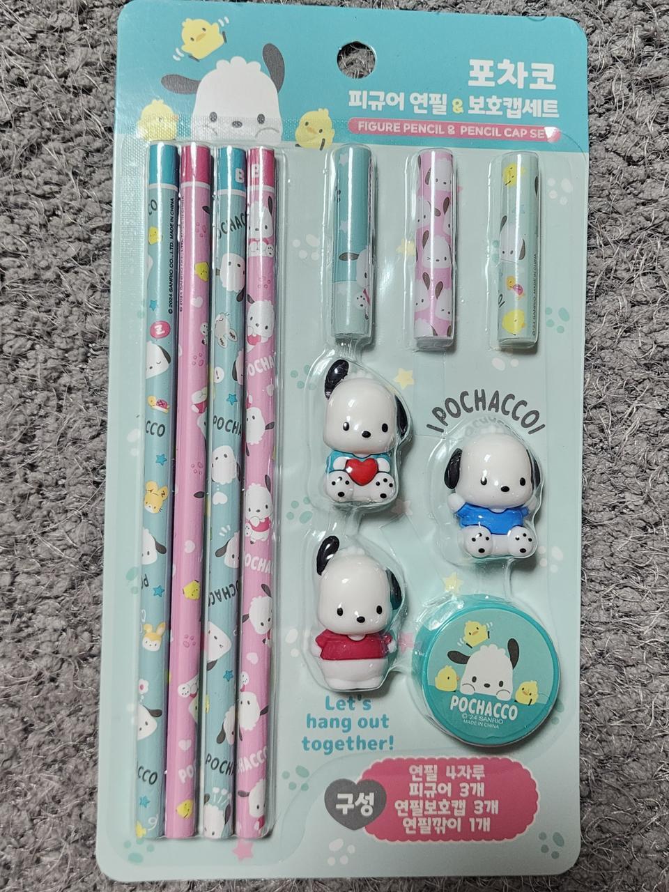 정품 포차코 피규어 연필 & 보호캡세트