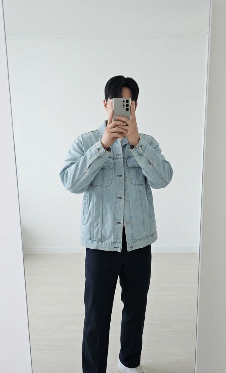 V2 남성 빅사이즈 청자켓 데님자켓