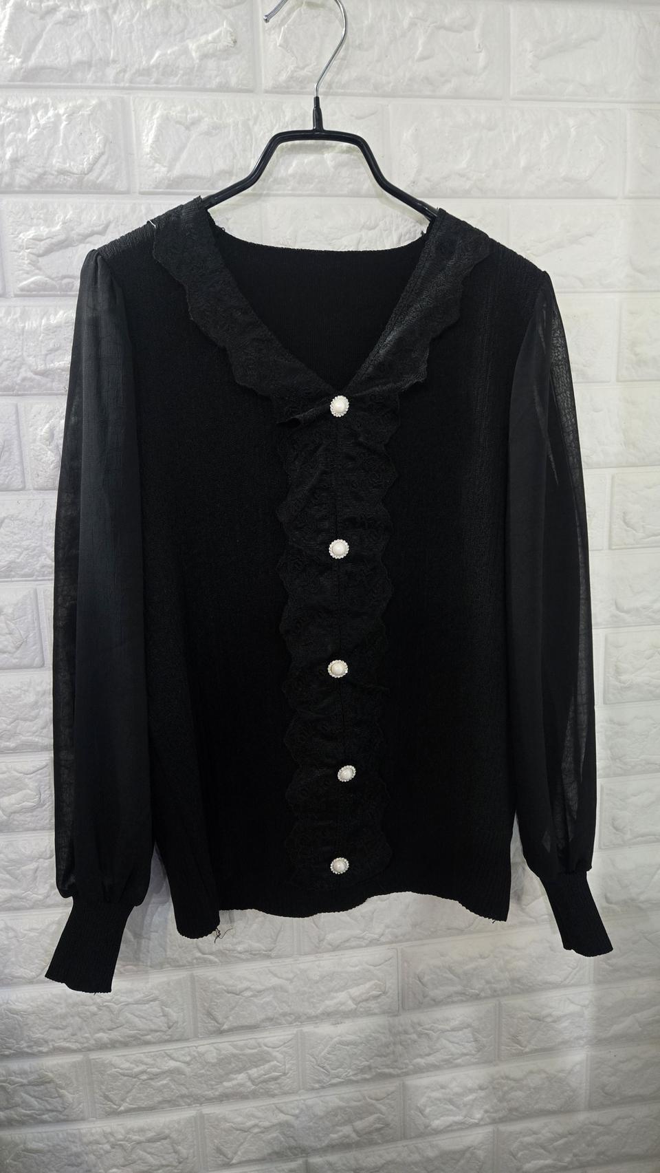 레이스 프릴 니트