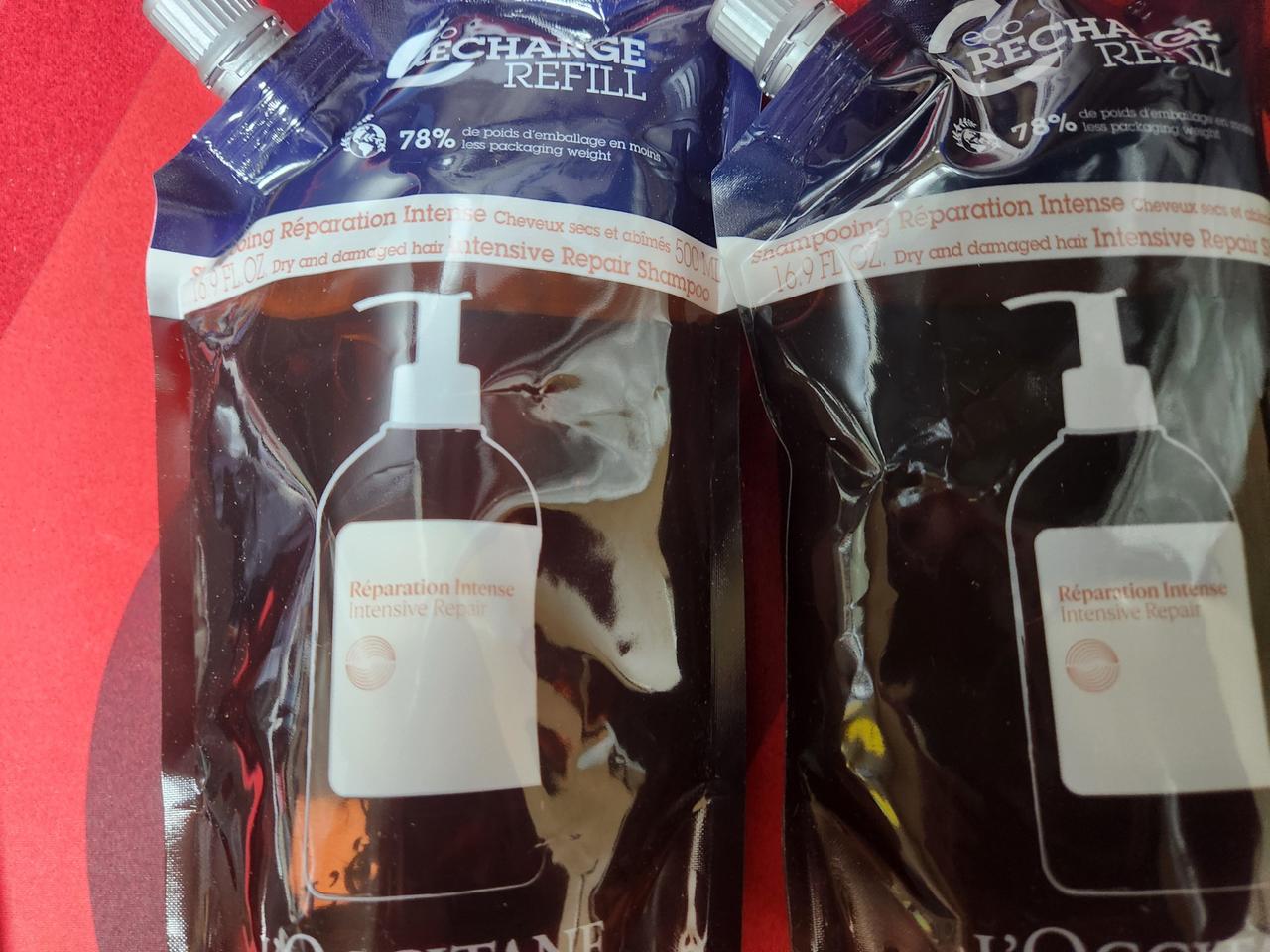 록시땅 인텐시브 리페어 샴푸 500ml 리필팩 각 개당