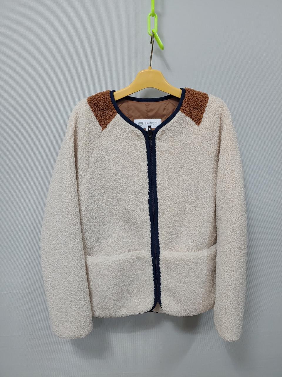 빈폴 아이보리 뽀글이 플리스 자켓 90