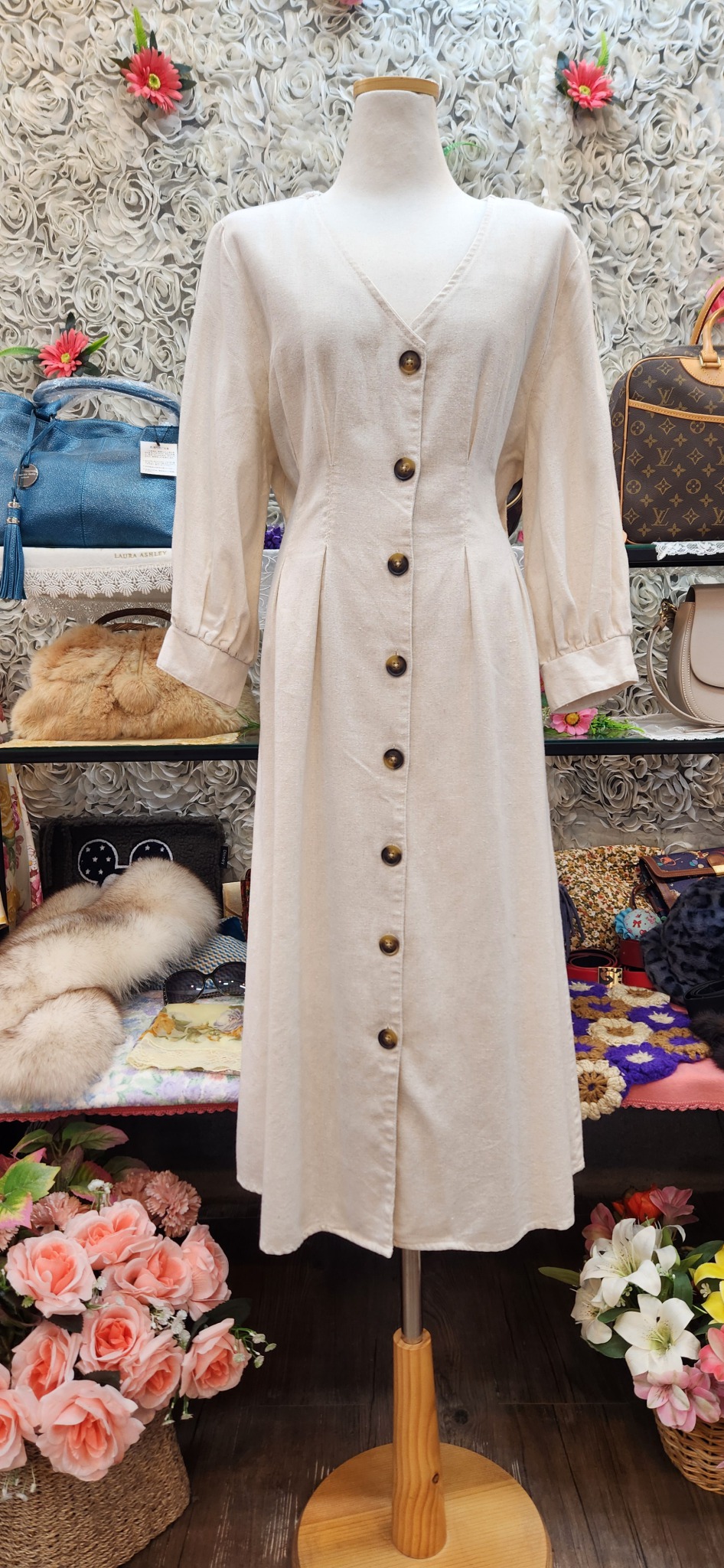 SUREVE 면마혼방 롱원피스(66~77)