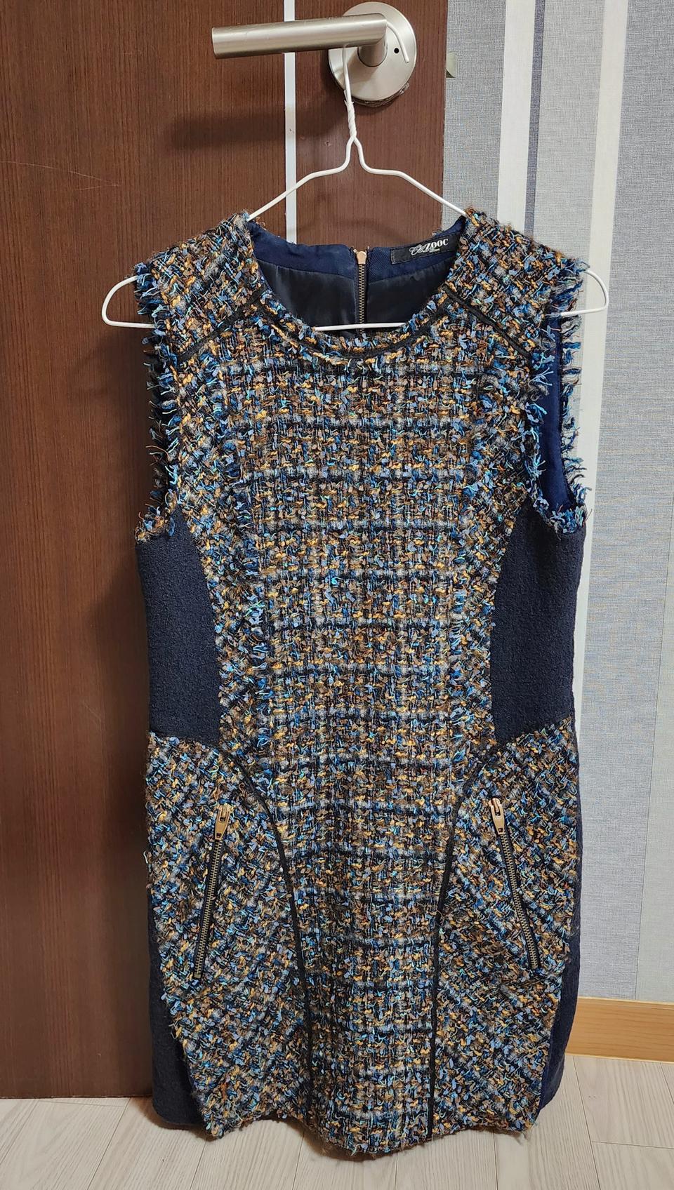 민소매 트위드 원피스(롯데백화점 구매).고급져요~!