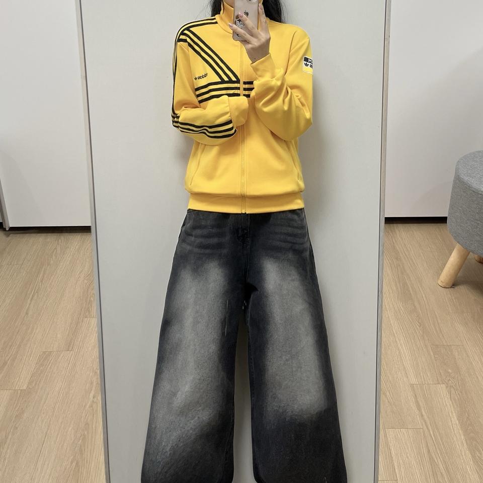 아디다스 옐로우 팀 트랙탑 져지