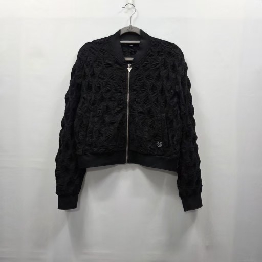 0754 게스 여성 블랙 레이스 봄버 자켓 S