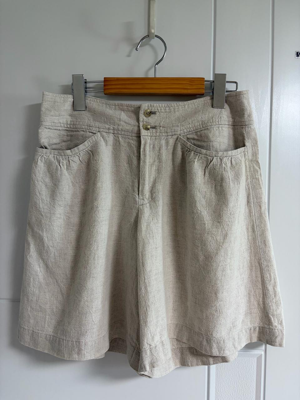 (일본 수입 빈티지)린넨 100 반바지 바지 팬츠 여름 38