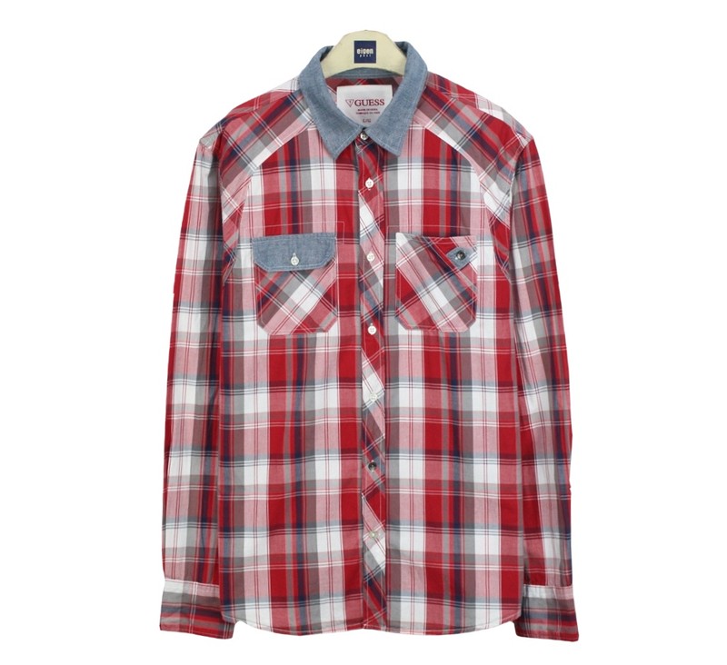 20560 게스 긴팔 남방 셔츠 100 남자 캐주얼 상의 브랜구제