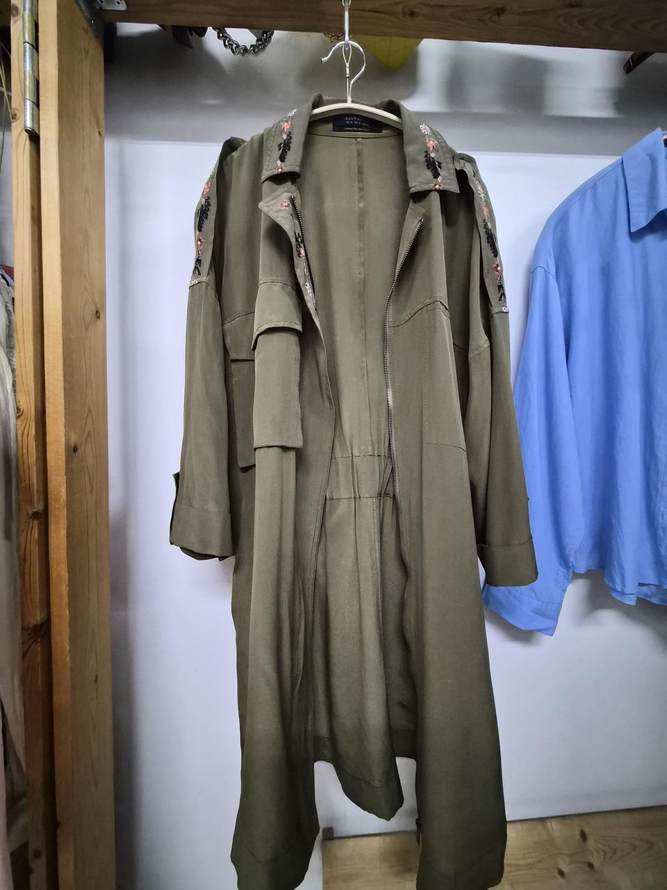 올세인츠 실크 자수 집업 원피스.아우터