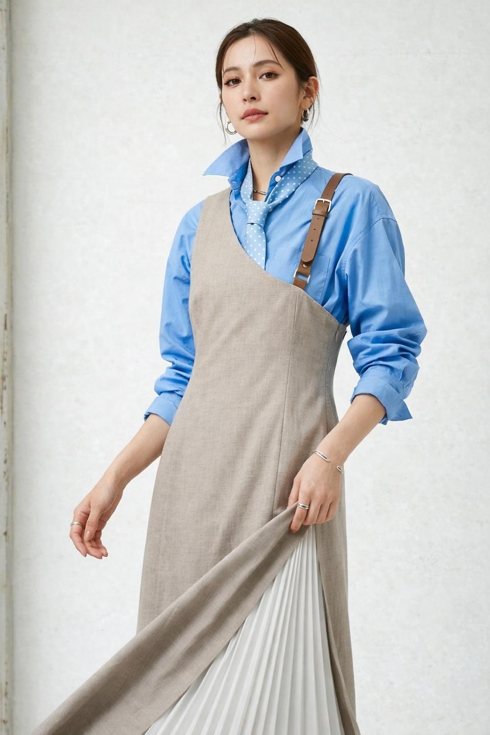 rienda 수입명품 플리츠 언발 원피스