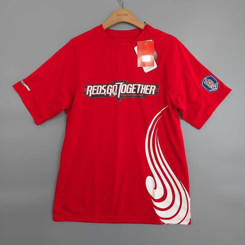 새제품) 베이직하우스 BASIC HOUSE 붉은악마 응원 반팔티 레드 L