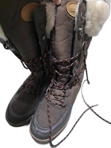 락피쉬 다운 털 부츠 브라운