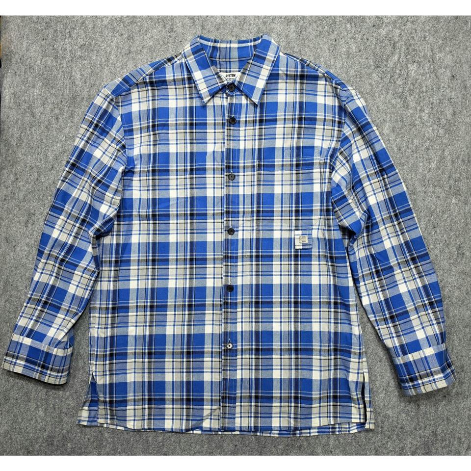 한섬 시스템 코튼 체크 셔츠 105