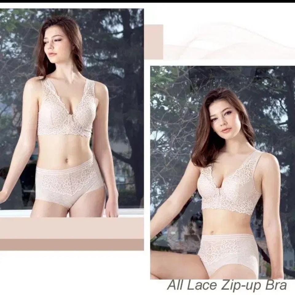 (새상품)피델리아 화이트 레이스 집업 노외이어 브라팬티 세트