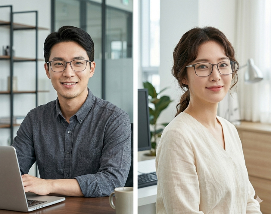 트렌디온 L 그레이 뿔테 초경량 데일리 안경테 G-K5ODEB 새제품