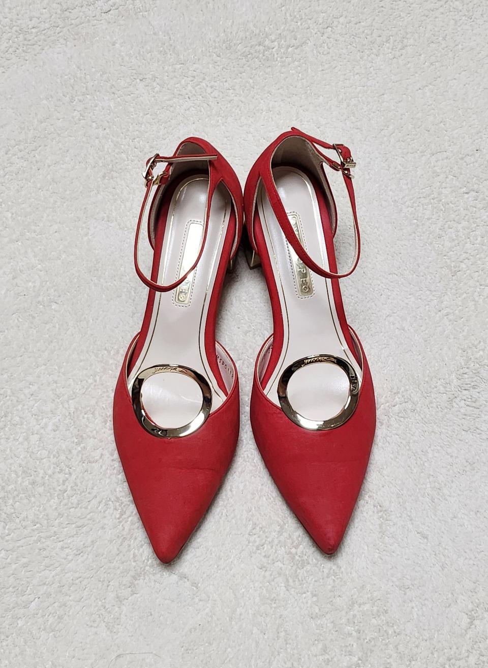 미소페 금속장식 스웨이드 샌들245