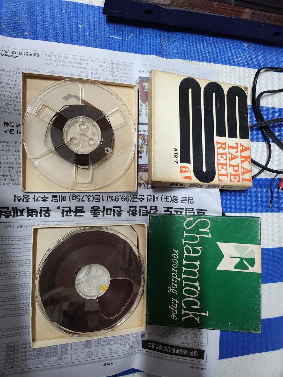 릴테이프 레코더 2개