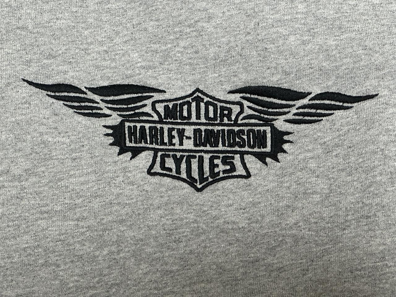 할리데이비슨 맨투맨 티셔츠 회색 미국산