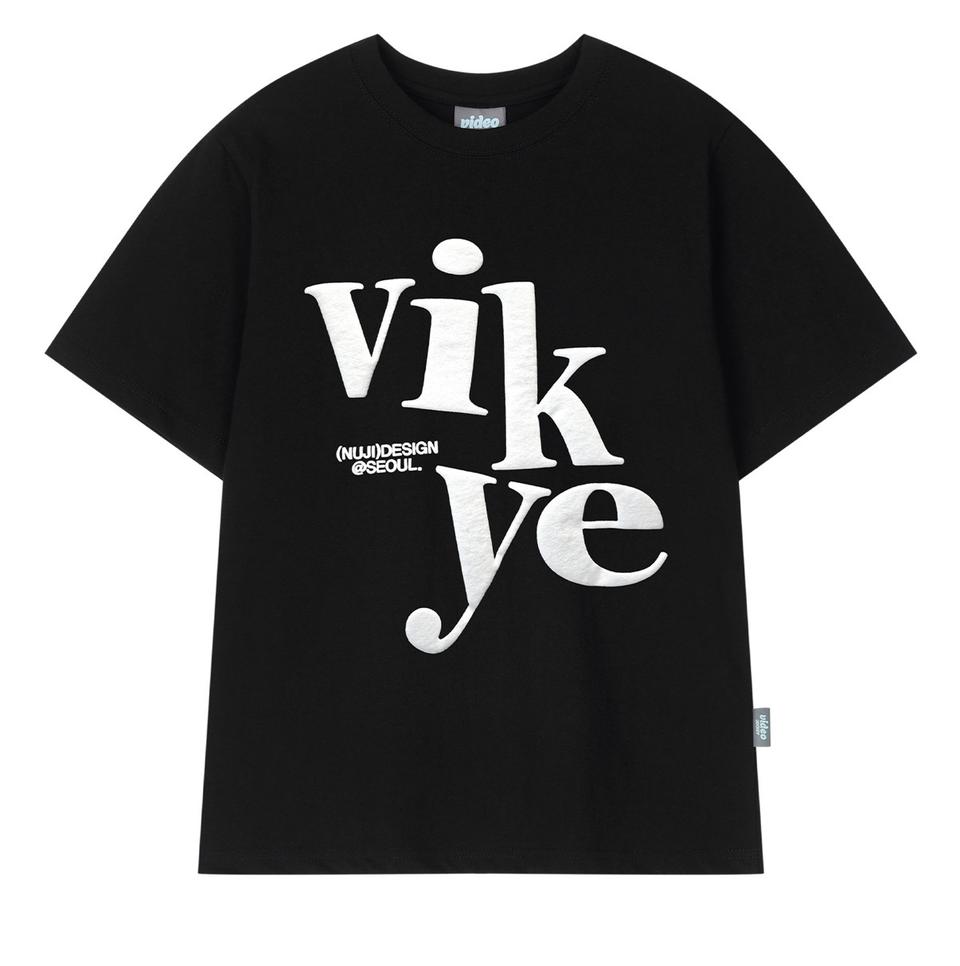 비디오자키 비키 반팔 티셔츠 새거급 블랙 m