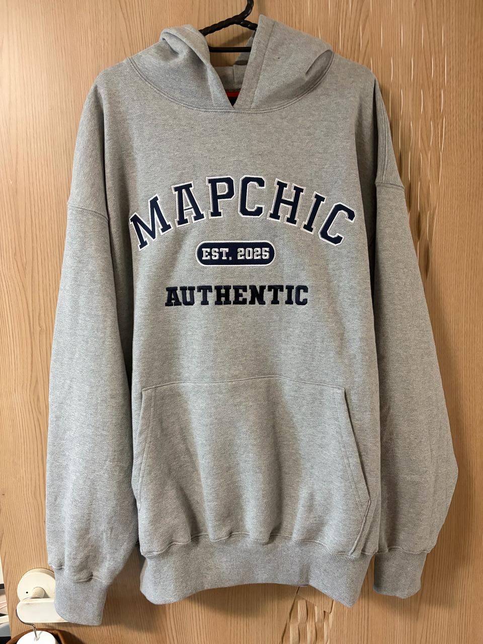 맵시크 어센틱 로고 후디 M 그레이 공용가능 무신사