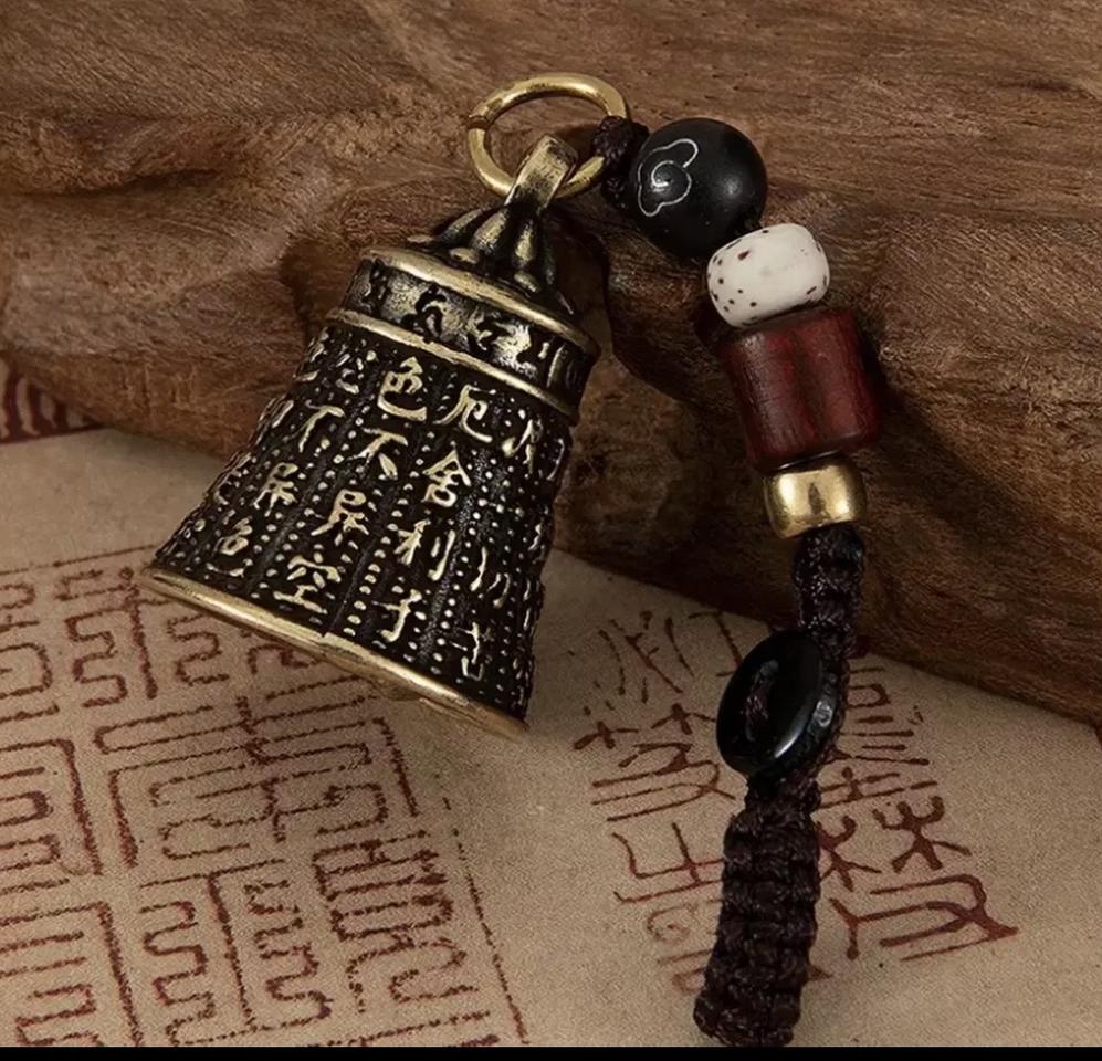 빈티지 스타일 종 키링 부적