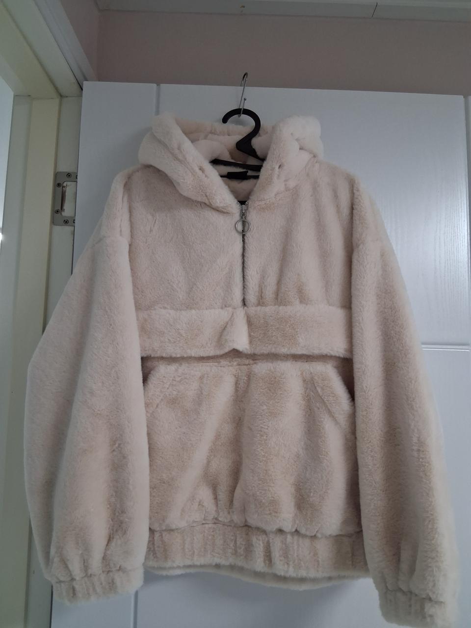 아이보리 퍼 후드(새상품)