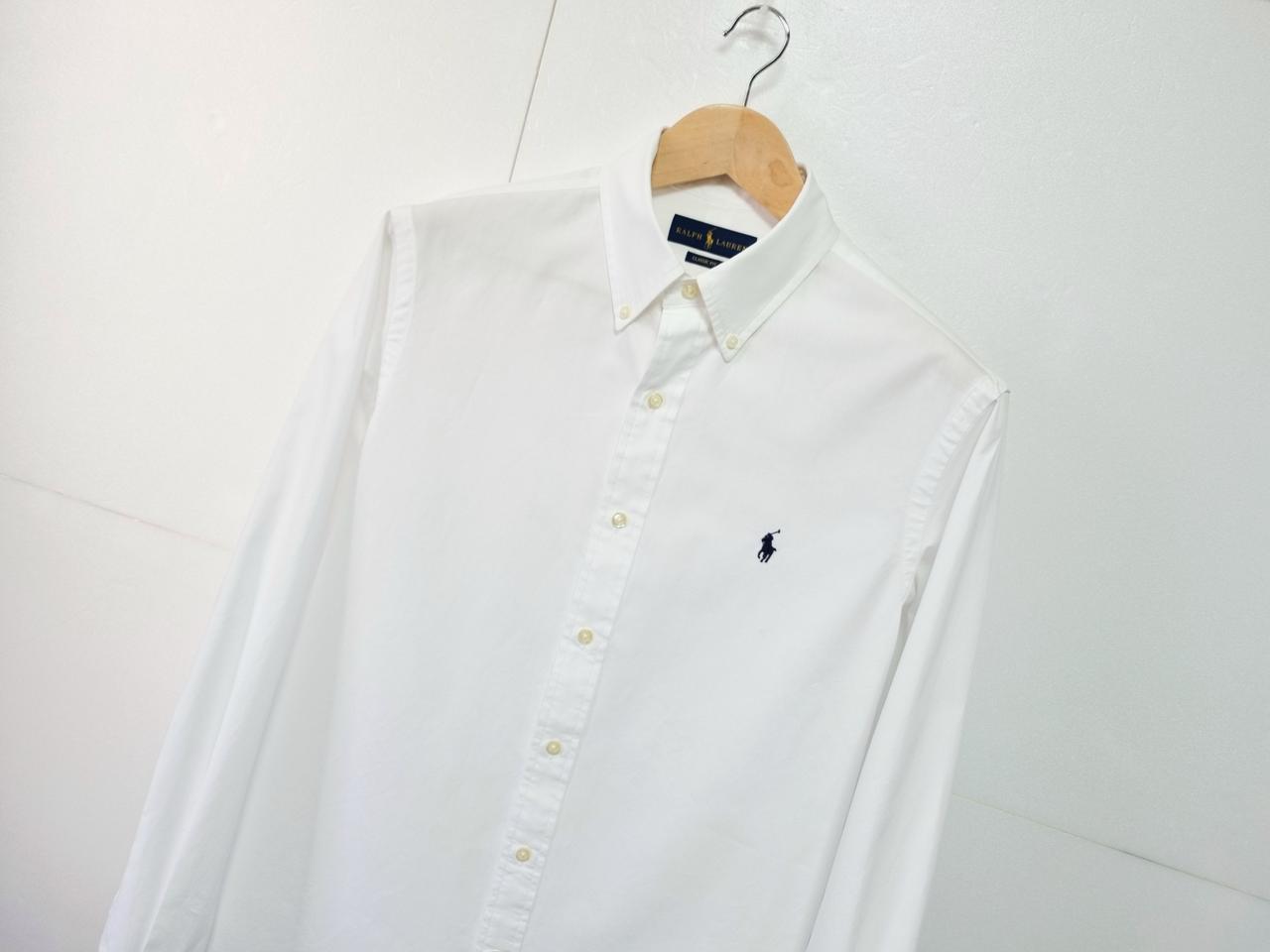 남성 폴로 랄프로렌 POLO 화이트 흰색 긴팔 남방 셔츠