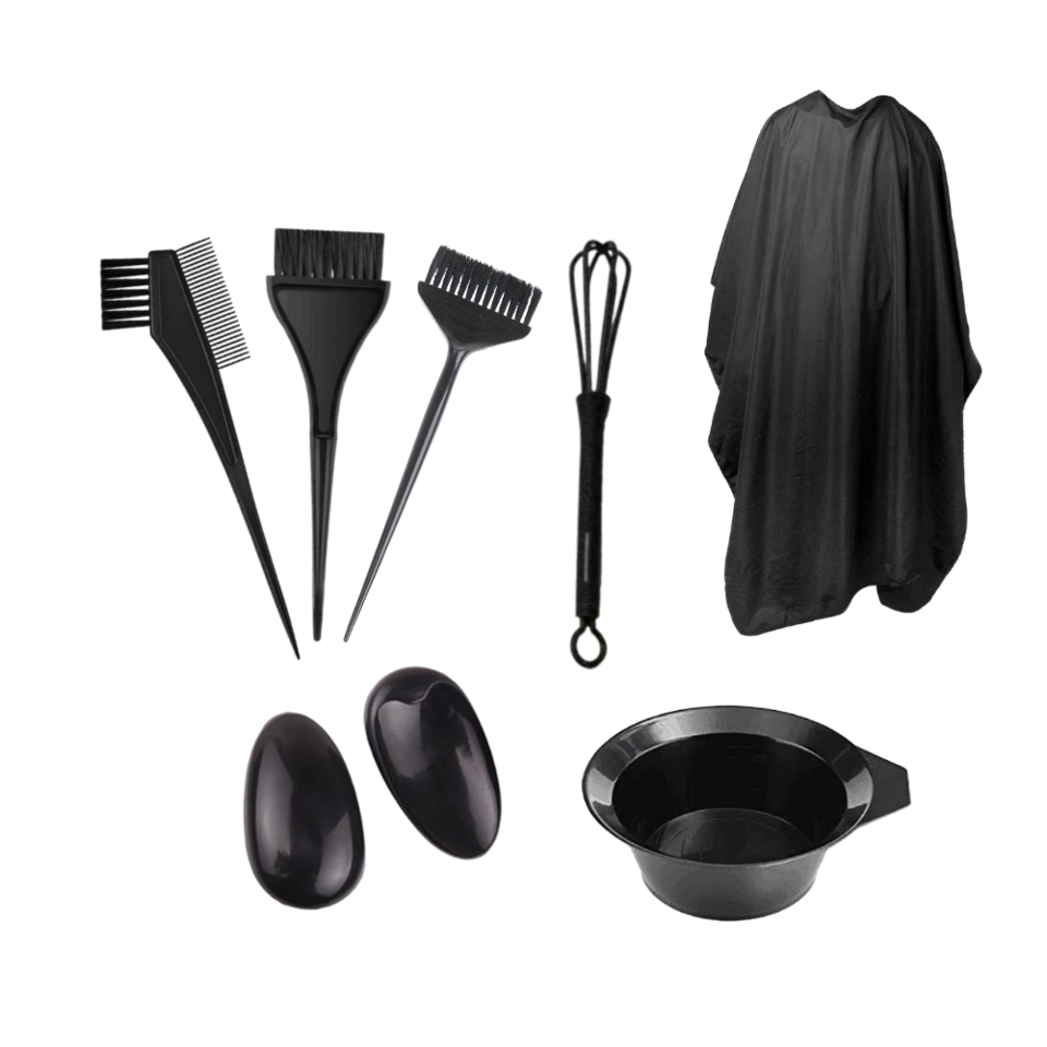 새 헤어 염색키트 셀프 염색볼 브러시 믹싱볼 헤어샵 미용 탈색 세트9번