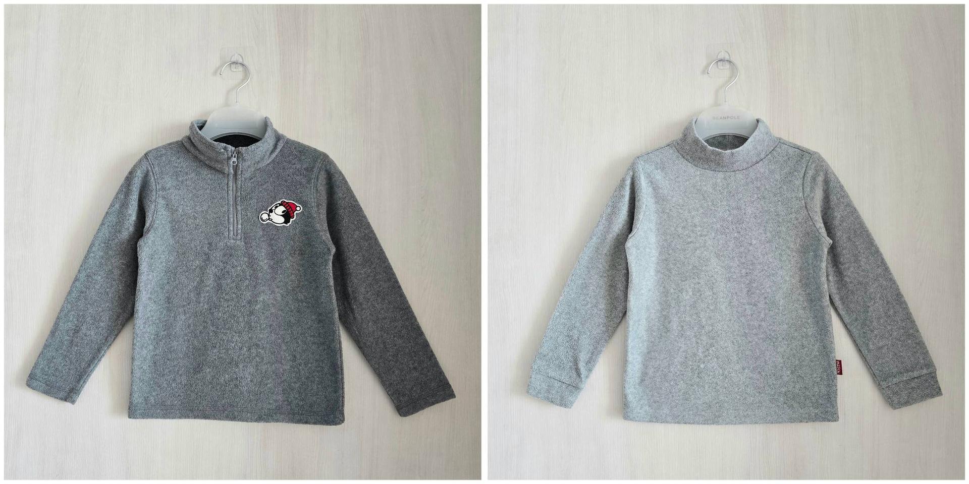 유아동 플리스 반집업, 반목 폴라티 120사이즈 2종