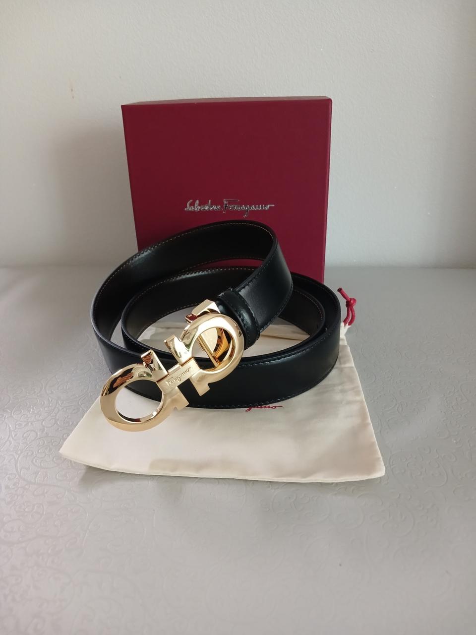 페라가모 금장 양면 가죽벨트 정품