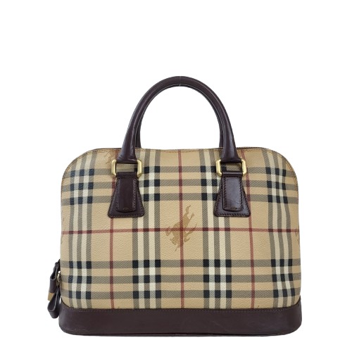 정품 버버리 헤이마켓 체크 토트백