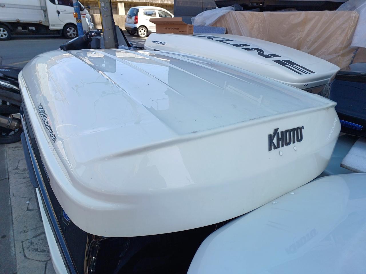 올뉴 더뉴카니발 코토일체형루프박스 화이트 중고 90만원