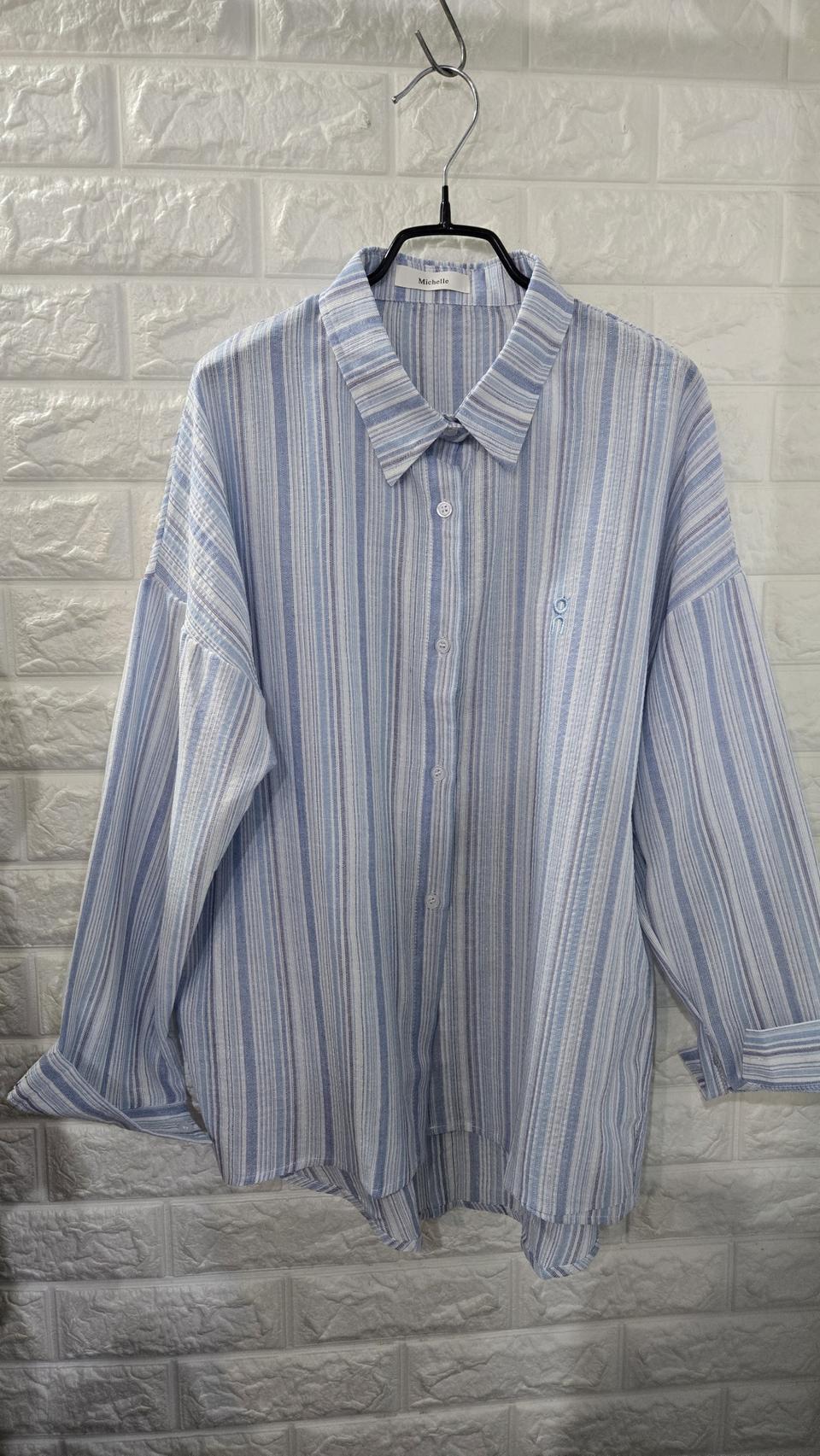 자수로고 시원셔츠(2컬러)