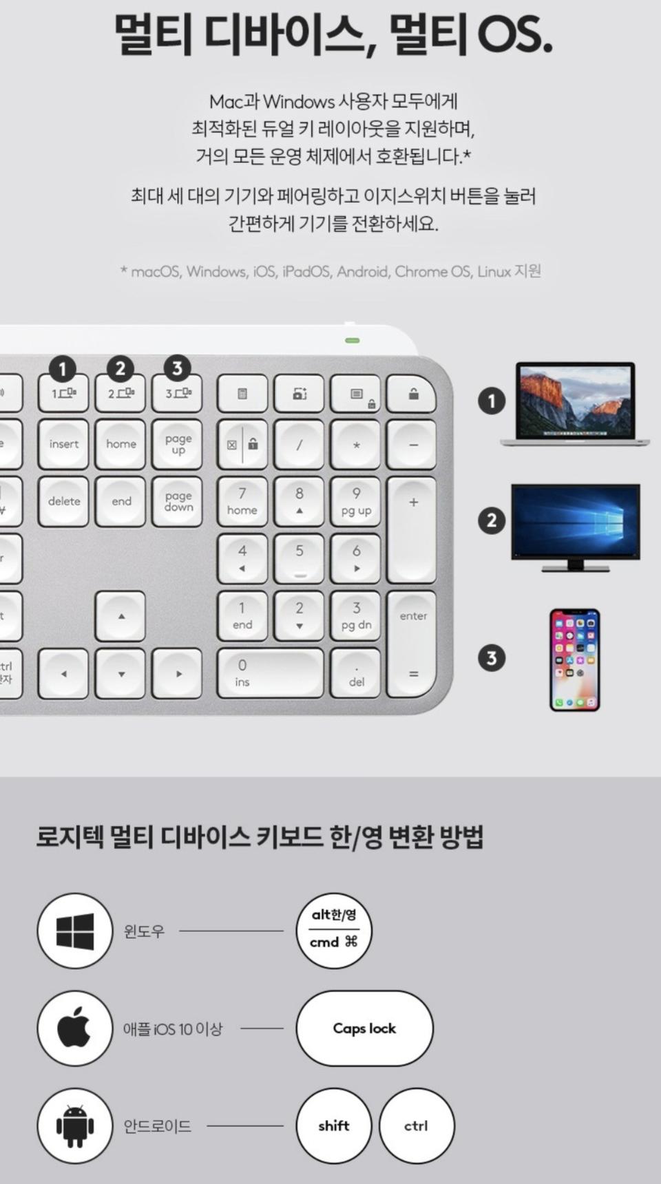로지텍 MX KEYS 무선 키보드 8