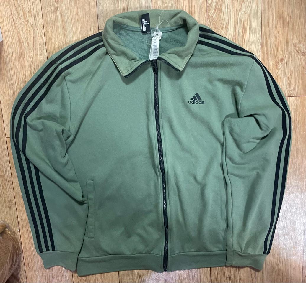 아디다스 카키 그린 트랙탑 져지 2xl 집업 자켓