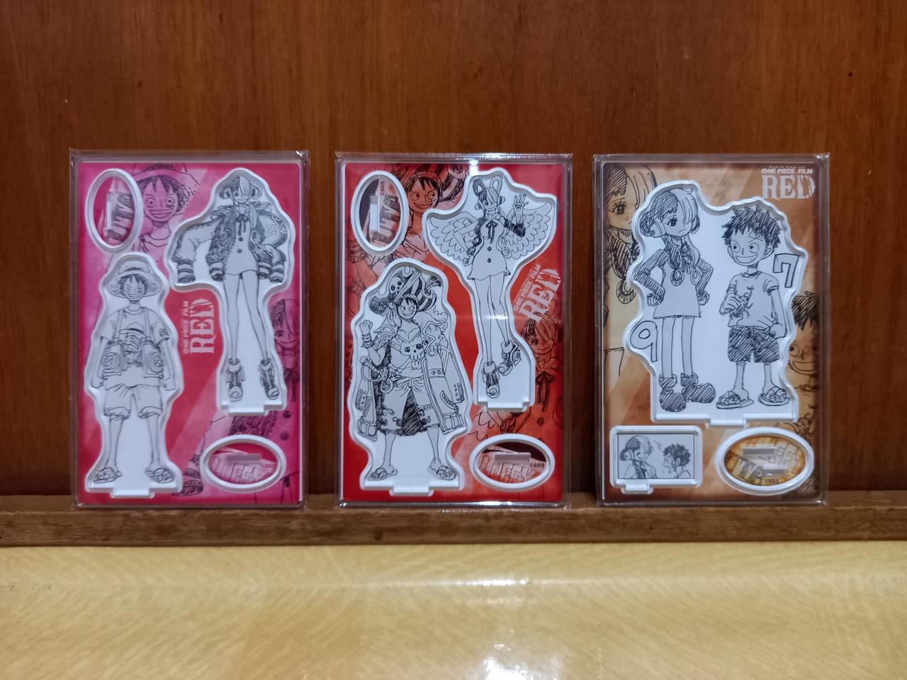 원피스 필름 레드 루피 우타 아크릴 스탠드 3종 세트