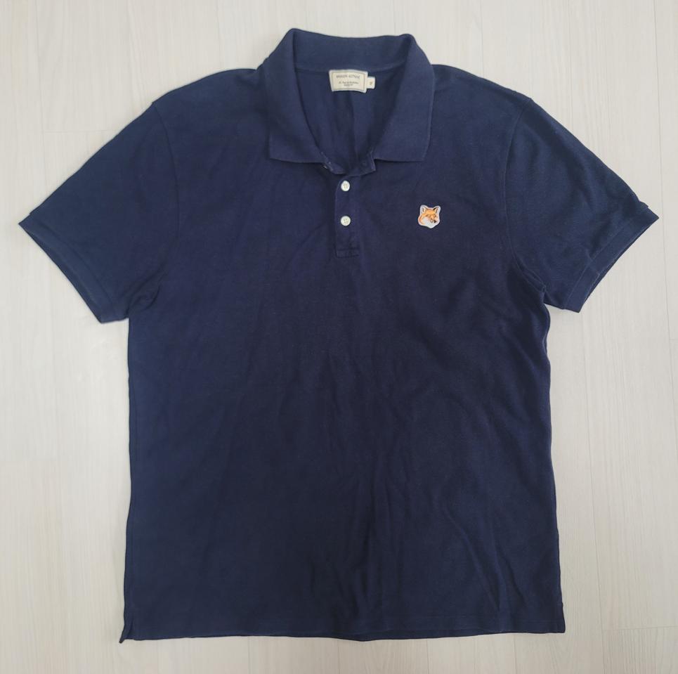 (XL)메종키츠네 폭스패치 카라넥 반팔티셔츠 판매합니다
