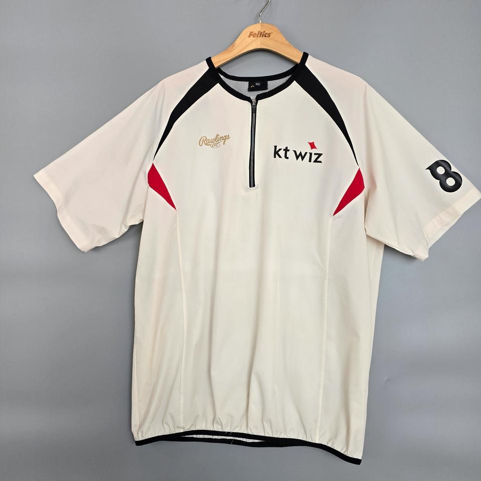 롤링스 KT위즈 하프집업 반팔 바람막이 105