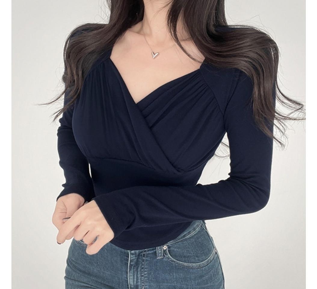 빅사이즈)셔링랩브이넥티셔츠