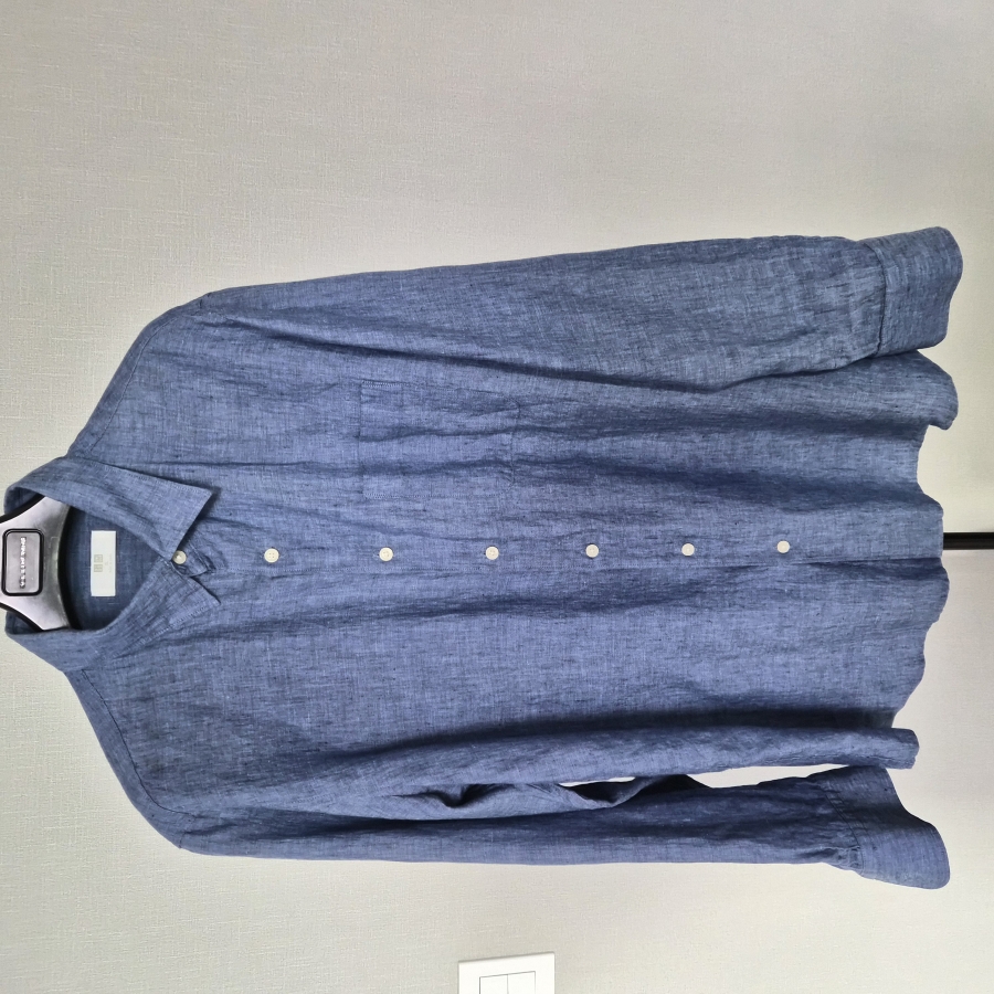 유니클로 XL 린넨 마 셔츠 남방 M-긴팔-667