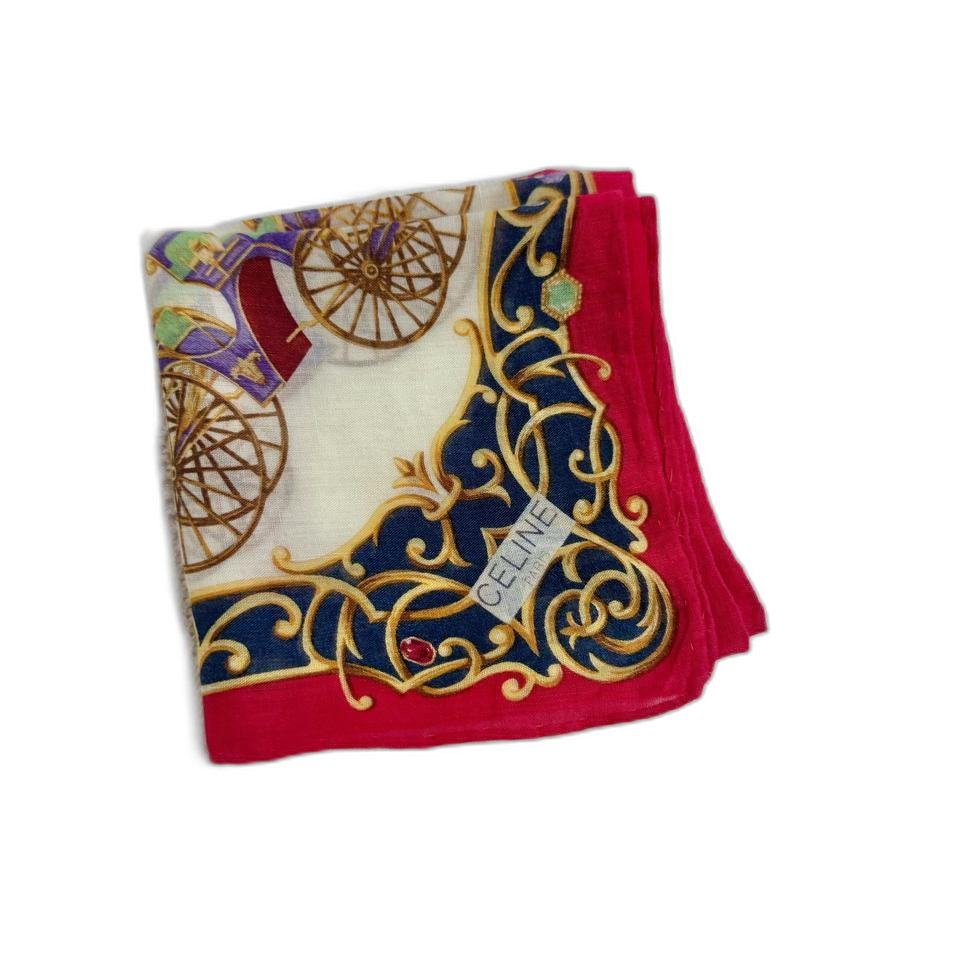 셀린느 레드 리본 손수건 쁘띠스카프